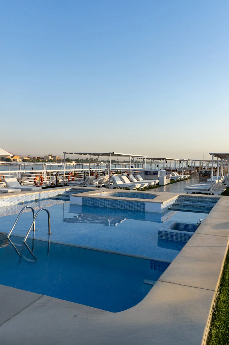 Sun deck of the Jamila Nile Cruise Nile cruise